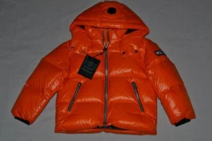 AUTHENTIC MACKAGE JESSE UNISEX Lustrous light down jacket 2-6 years FLAME NEW - Picture 1 of 5