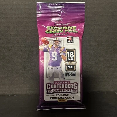 2020 Panini Contenders Draft Picks College Football Card FAT PACK - Joe Burrow - Image 1 of 3