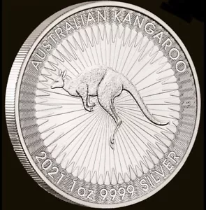 1oz solid 99.99% silver coin 2021 Kangaroo, Perth Mint, Uncirculated - Picture 1 of 4