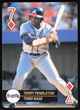 1992 U.S. Playing Card Co. Baseball Aces #7 Terry Pendleton Atlanta Braves
