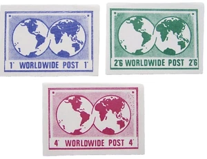 Great Britain Locals?, 3 stamps Worldwide Post 1' - 2'6 - 4' - Picture 1 of 1