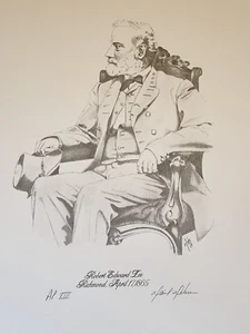 Stampe guerra civile di Robert E Lee & J.E.B Stuart dell'artista David H Dotson 1985 - Foto 1 di 10