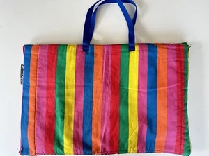 Vintage Coleman Convertible Rainbow Strandtasche Decke - Bild 1 von 11
