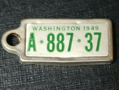 1949 Disabled American Veterans, WASHINGTON License Plate Keychain Fob - Image 1 of 4