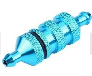 Filtro de combustible para motores Nitro con malla de gasa fina y sellos de doble anillo O. Azul - Imagen 1 de 3
