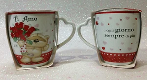 SAN VALENTINO AMORE TAZZA IN CERAMICA MANICO CUORE MUG FIZZY MOON TI AMO  - Picture 1 of 1