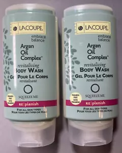 2 Bottles Lacoupe BODY WASH Argan Oil Complex 12.17oz Best Western - Picture 1 of 4