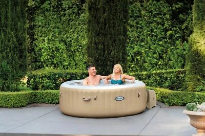 INTEX 28426 Whirlpool PureSPA Bubble (rund, sahara tan, Ø196 außen/Ø145cm innen) - Bild 1 von 4