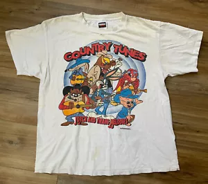 VINTAGE 1992 TULTEX COUNTRY TUNES TORCH AND TWANG MELODIES WESTERN T-SHIRT GR. XL - Bild 1 von 12