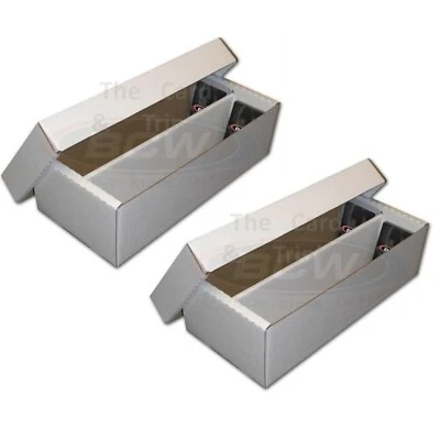 2x BCW 1600ct Card Storage Shoe Box Cardboard (Fits Toploaders & Magnetics) - Image 1 of 4