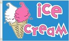 Ice Cream Blue Polyester Flag