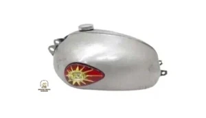 APTO PARA BSA BANTAM D7 1965 TANQUE DE COMBUSTIBLE DE ACERO CRUDO Y TAPA DE INSIGNIA - Imagen 1 de 5