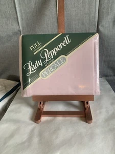 NEW Vtg Lady Pepperell Percale Full Flat Sheet No Iron Cotton Poly Wine Pink 180 - Picture 1 of 10