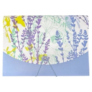 Staples 7-pocket Letter Sz Lavender Floral Expanding Organizer File *BRAND NEW* - Picture 1 of 3