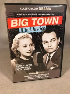 BIG TOWN: BLIND JUSTICE, Edward G. Robinson, Old-Time Radio 16 episodes on 8 CDs - Picture 1 of 3