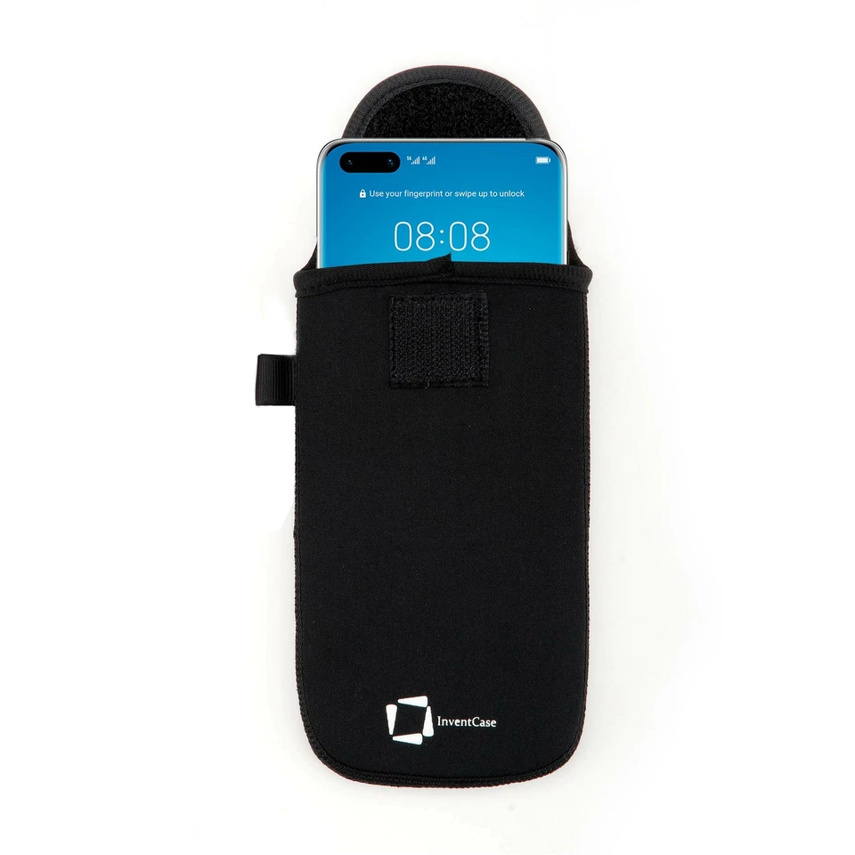 GENUINE INVENTCASE BLACK NEOPRENE POUCH CASE BAG FOR HUAWEI P40 PRO 2020 - Image 1 of 1