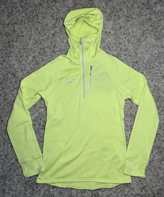 Sudadera con Capucha Patagonia R1 Polartec Tejido Gofre Rejilla Polar Media Cremallera Pullover Amarillo XS Foto 1 de 4