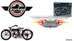 JVC-AO CACHETS - 2006 AMERICAN MOTORCYCLES CLEVELAND 1918 DIGITAL COLOR POSTMARK - Bild 1 von 1