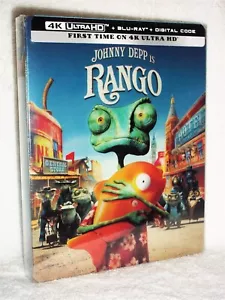 Rango (4K/Blu-ray, 2024, 2-Disc, STEELBOOK) fun Johnny Depp Isla Fisher animated - Picture 1 of 6