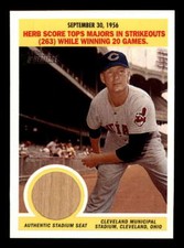 2005 Topps Heritage Flashback Seat Relic FR-HS Herb Score Indians (Insert 1:96)