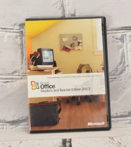 Microsoft Office Student and Teacher Edition 2003 Word Excel w/ Key, Genuine - Picture 1 of 3