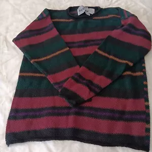 Pazzo vintage 80s-90s multi-colored striped Cosby style sweater mens size M - Picture 1 of 9
