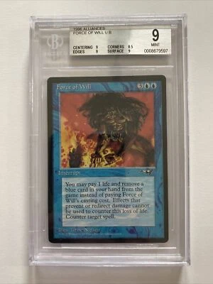 Force Of Will Alliances Rare MTG Beckett Graded BGS 9 Mint 9597 - Image 1 of 2