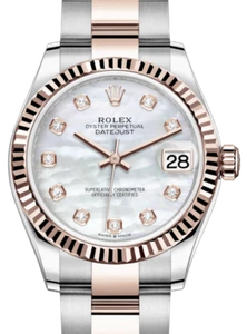Rolex Lady-Datejust 31 Rose Gold Steel MOP Pearl Diamond Oyster 278271 NEW - Picture 1 of 1