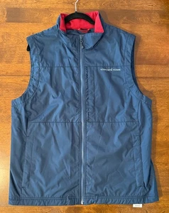Vineyard Vines Men's Amity Zip Up Vest Blue w/Red Lining Brand New With Tags NWT - Picture 1 of 8