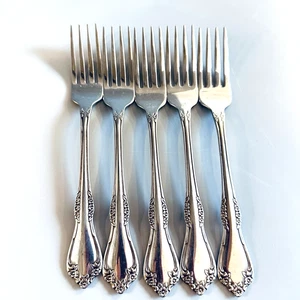 5 Oneida Mansfield DINNER Gabeln Gabel 5er Set Rogers Deluxe Edelstahl Besteck - Bild 1 von 5