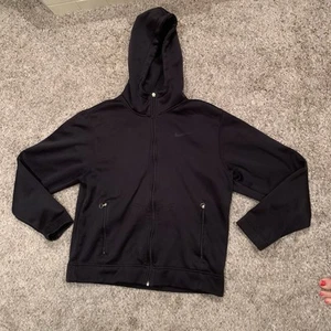Nike Jacket Mens Medium Black Full Zip Hood - Picture 1 of 11