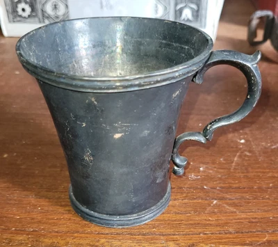 Ancienne Tasse vintage en métal marquée M.Z - Photo 1/4