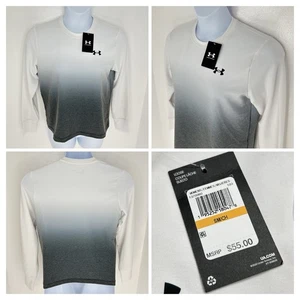 Under Armour Pullover Sweatshirt weiß grau ombre Größe Small lockere Passform $ 55 neu mit Etikett - Bild 1 von 14