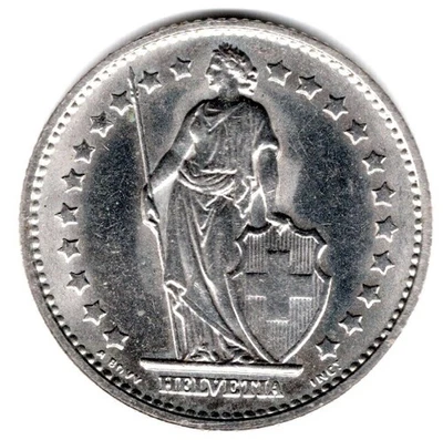 1969 SWITZERLAND 1 FRANC COIN Circulated [Z204] - Image 1 of 2