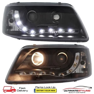 VW Transporter T5 Headlights LED DRL Projector Devil Eye Pre Facelift 2003-2010 - Picture 1 of 11