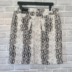 Minifalda recta de algodón con estampado de serpiente d. Jeans NUEVA 14 Club Mob Esposa Western - Imagen 1 de 5