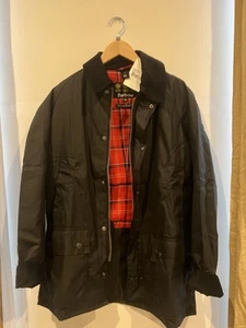 Barbour Ashby Jacket Medium Black Flannel Lining NWT - Picture 1 of 3