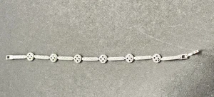 7 Ct Round Simulated Ruby Heart Shape Tennis Bracelet 925 White Sterling Silver - Picture 1 of 5