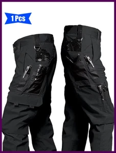 Pantalones tácticos duraderos de varios bolsillos para hombre para senderismo al aire libre trabajo - Imagen 1 de 26
