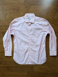 Turnbull & Asser Mens Cotton Pink Long Sleeve Dress Shirt 16.5-42cm Salmon - Picture 1 of 6