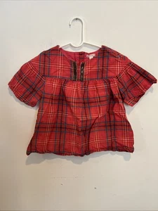 J. Crew Girls Plaid Loose fitting blouse size 10 - Picture 1 of 2