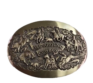 Allround Cowboy massiv Messing ADM Schnalle Oklahoma Bronc Rodeo Stierreiten - Bild 1 von 8