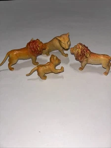 LION PRIDE FAMILY Lioness Cub Animals 4 Figures - Picture 1 of 5