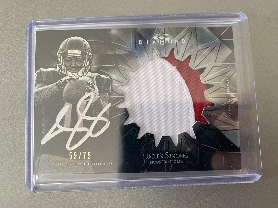 2015 Topps Diamond Silver Ink /75 Jaelen Strong RPA Rookie Jumbo Patch Auto RC - Image 1 of 1