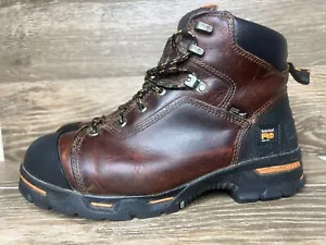 Men's Timberland Pro Work Boots size 10 W Steel Toe Anti - Fatigue Leather - Picture 1 of 12