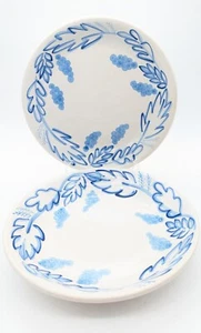 Due ciotole poco profonde per insalata/pasta dipinte a mano Carstens Argentina 8 1/4”D - Foto 1 di 9