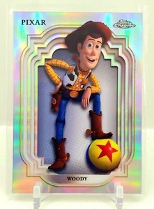 2024 Topps Chrome Disney Woody Silver Refractor SP Toy Story Card 63 A - Picture 1 of 2