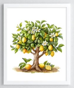 Lemons Wall Art Print, Lemons Kitchen Art Print, Home Decor Art #104 - Picture 1 of 2