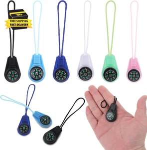 12 Pack Multi-Color Outdoor Pocket Compass, Small Compass with Paracord, Portabl - Picture 1 of 7