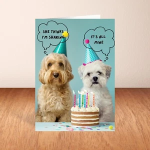 Biglietto di compleanno a tema cane carino divertente cane card novità divertente cane card per amante dei cani - Foto 1 di 7